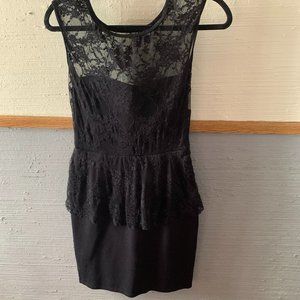 Anthropologie Black Lace Dress